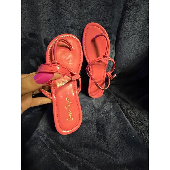 Charlie Paige Shoes - Charlie Paige Pink Toe Loop Sandals